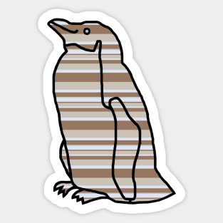 Stone Stripes Penguin Sticker